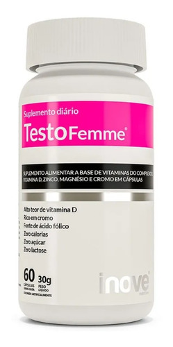 Testofemme Pré Hormonal Feminino 60 Cápsulas Inove Nutrition