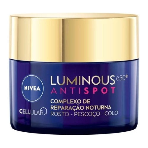 Creme Nivea Luminous Noturno Reparação Celular Clareador