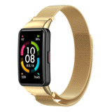 Correa Acero Milanes Imán Huawei Band 6 / Honor Band 6+mica 