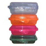 Luncheras Caja De Plastico Con Traba S/personalizar X 40