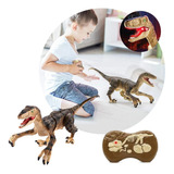 Dinosaurio Juguete Con Sonido Camina Luz Control Remoto Usb