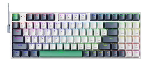 Teclado Gamer Machenike K500-b94 Qwerty Red Branco Com Rgb