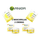 2 Cremas Y 2 Mascarillas Aclarante Express Garnier