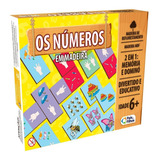 Jogo Educativo Números 2 Em 1 Memória Dominó Mdf 7 Anos