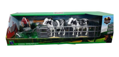 New Ray 1:43 Set Ganadero Vacas Establo Country Life