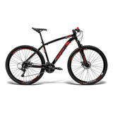 Mountain Bike Gtsm1 Ride New Aro 29 Freio À Disco Mecânico Câmbios Gts Tsi 21v Cor Preto/vermelho Quadro 21