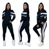 Conjunto Blusa De Frio E Calça Skinny Modinha Em Alta Lindo