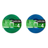 Cable Unipolar 4mm Pack X2 Celeste Y Verde Y Amarillo X 50m