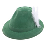 Sombrero / Gorro Tiroles Verde Con Pluma
