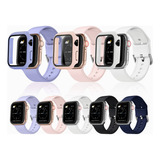 6pzs Correa Para Apple Watch + Carcasa Serie 8/7/6/5/4/3/2/1