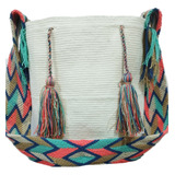 Mochilas Wayuu Blanco Hueso Originales Hechas A Mano