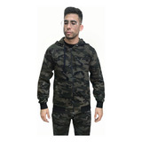 Campera Camuflada Con Capucha 