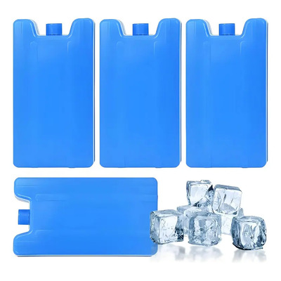 Paquete De 4 Hielos Reutilizables Bolsa De Hielo Delgada Azul