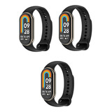 3x Pulseira Silicone Para Smartband Mi Band 8 Miband 8