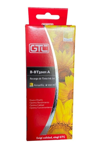 Botella De Tinta Bro Bt5001 Amarillo Genérica 100ml