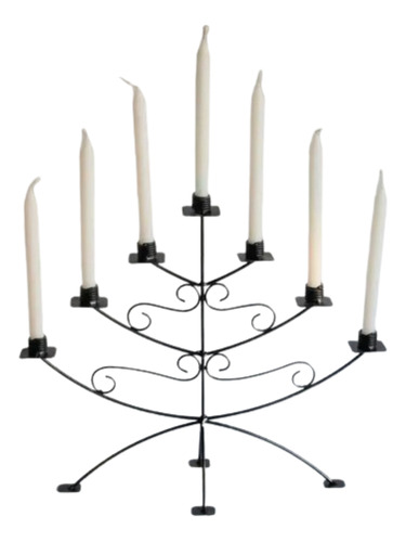 Candelabro Artesanal Para 7 Velas Largas