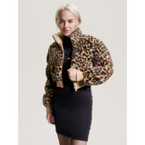 Chaqueta Ultracrop. Print Leopa. Mujer Tommy Hilfiger Marrón