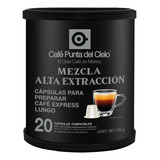 20 Cápsulas Compatibles Express Lungo Mezcla Alta Extracción