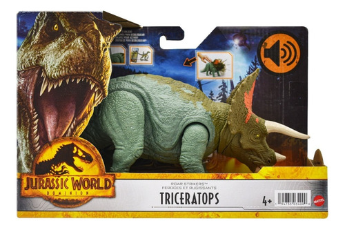 Jurassic World Dominion Triceratops Naranja Sonidos Mattel