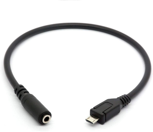 Cable Adaptador De Audio Micro-usb A 3,5 Mm Hembra | Negro