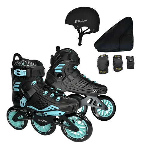 Patines A1 Velocidad Ergonómico +protecciones +casco+mochila