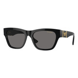 Gafas De Sol Polarizados Versace Ve4457 L, Color Negro Con Marco De Acetato, Lente De Cr39 Estandar - Ve4457