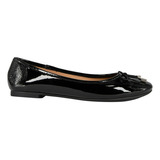 Balerina Salamandra Flats Confort Charol Zapato Para Mujer