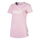 Remera Mujer Puma Ess Logo Heather Violeta Jj deportes