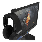  Suporte P/ Fone Headset Headphone Para Monitor E Tv Com Fit