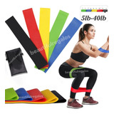 Kit De 5 Bandas Elasticas Isometricas Pro Fitness Ejercicio