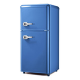 Tymyp Mini Refrigerador Retro Con Congelador Refrigerador