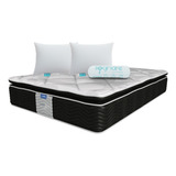 Colchón Restonic Matrimonial Ortopedic + 2 Almohada Sognare Color Negro