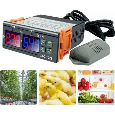 Control De Temperatura Y Humedad Heroes Stc-3028 Termostato Para Incubadoras