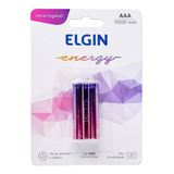 4 Pilha Recarregavel Palito Aaa Blister Elgin Energy