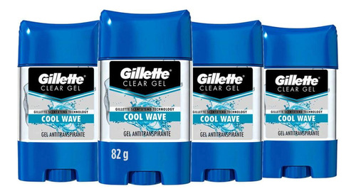 Gel Antitranspirante Gillette Cool Wave Endurance 4 U. 82g