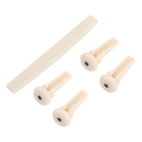 4pcs Pines De Puente For Guitarra Bajo Acústico+sillín Pa