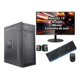 Pc Desktop Completo Intel I3 3º 8gb Ssd 120gb + Monitor 15 