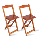 2 Cadeiras Bistrô Dobrável Compacta E Prática - Imbuia