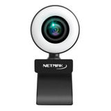 Webcam 1080p Netmak Nm-web04 Full Hd Usb Aro De Luz Y Mic