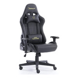 Silla De Escritorio Ocelot Ogs-01 Gamer Ergonómica  Negra Con Tapizado De Piel Sintética