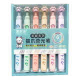 Papelaria Fofa Kawaii Kit Canetas Marca Texto Patas De Gato