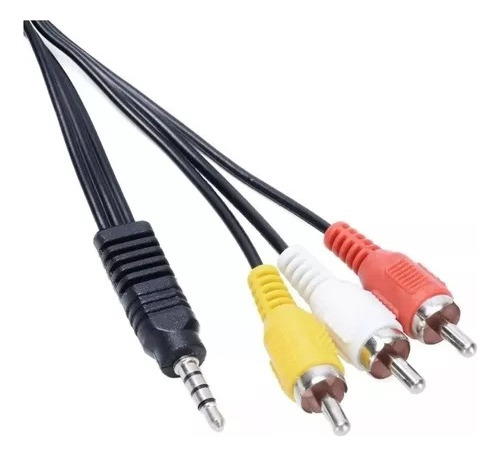 Cable Mini Plug 3.5mm Auxiliar Macho A 3 Rca Adaptador Audio