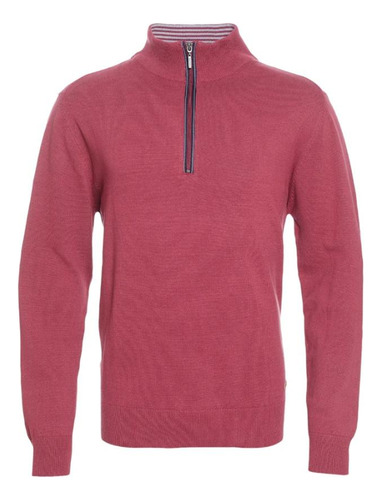 Sweater Hombre Potros Half Zipper Rojo