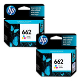 Pack 2 Cartuchos Hp 662 Tricolor Original Cz104al