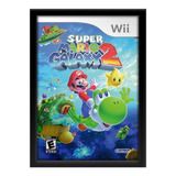 Quadro Retrogame Capa Super Mario Galaxy 2 Nintendo Wii A3