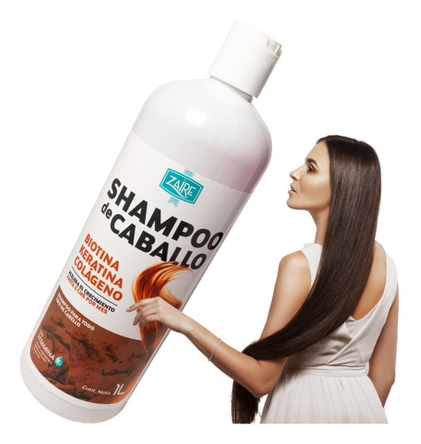 Shampoo De Caballo Zaire Con Biotina Colágeno Y Keratina 