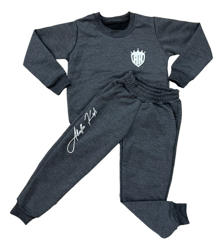 Conjunto Moletom Masculino Infantil Blusa E Calça Frio