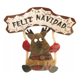 Colgante Adorno Navideño Para Puerta De Navidad Reno