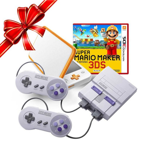 Consola Snes Classic Edition + Nintendo 2ds Xl+ Mario Maker3