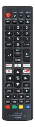 Controle Remoto Lelong Le7384 Smart Tv Compatível LG Samsung